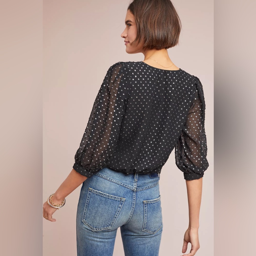 NWT Anthropologie McGuire ‘Only Eyes For You’ Blouse Large - Picture 5 of 16